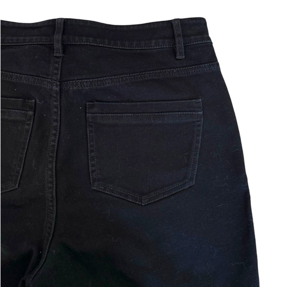 J Jill Sz 8 Black Denim Premium Flex High Rise Legging Jean Cotton Poly Spandex - Picture 5 of 8